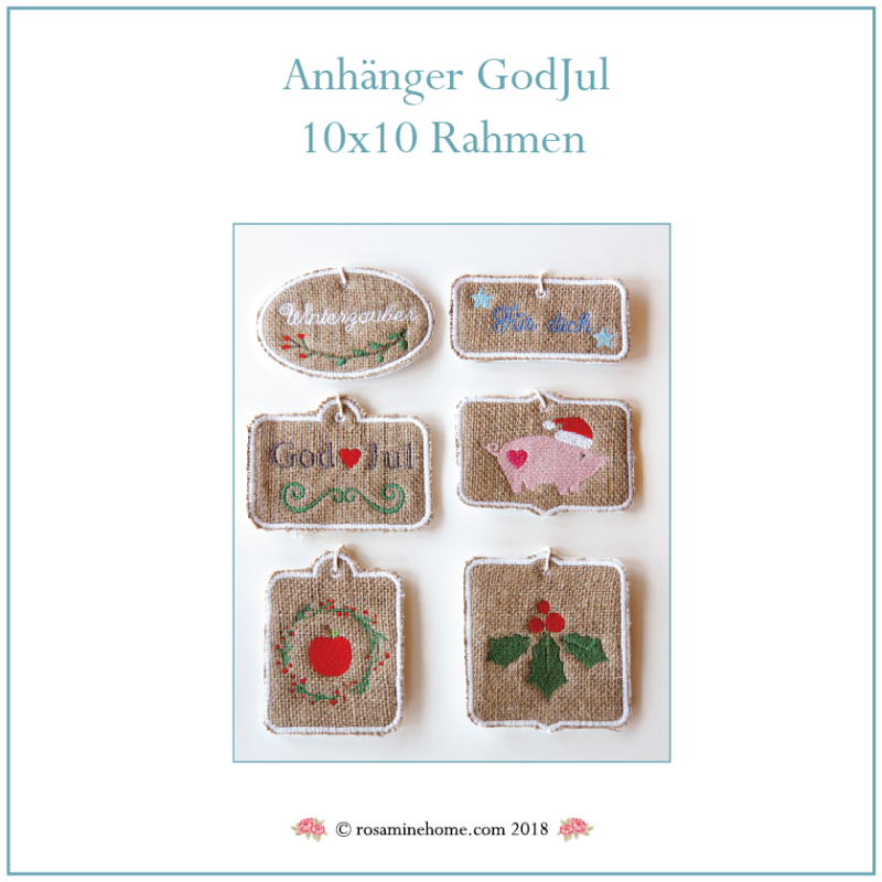 Stickdatei Anhänger GodJul