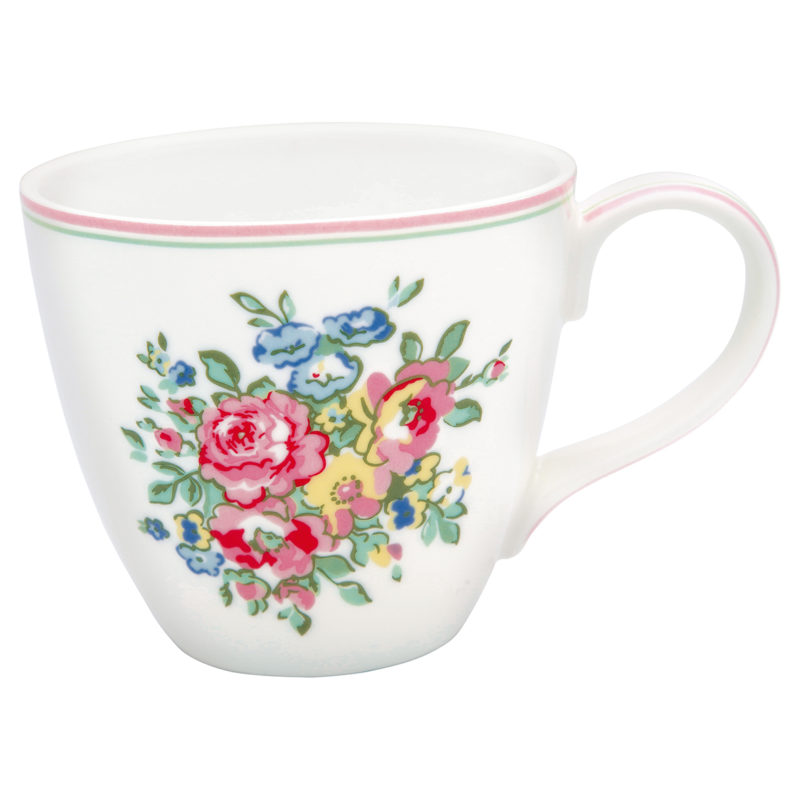 GreenGate Tasse Franka white large